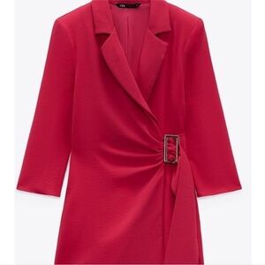 Zara pink blazer jumpsuit